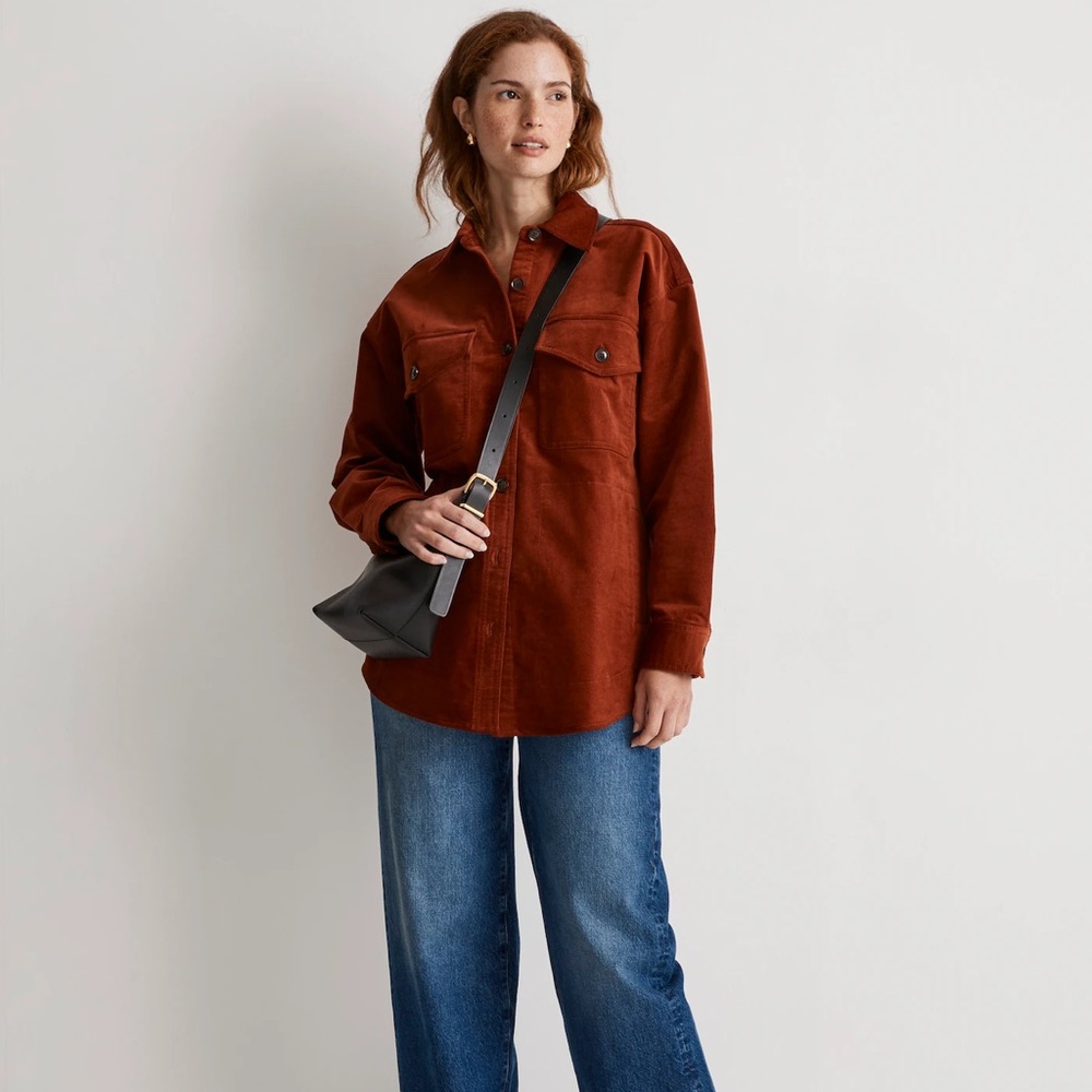 NWOT Madewell Corduroy Twill Oversized Shirt-Jacket